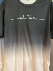 Lot Of 4 “Whatever” Ombre Short-Sleeve Shirts -Black Blue Red And Beige