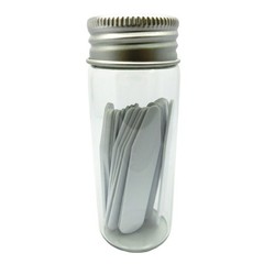 28 Pcs Plastic Collar Stays in Glass Bottle for Men’s Dress Shirts