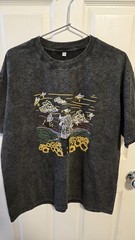 Acid Wash Graphic T Shirt Sunflower Bees Aesthetic Art Tee Size L