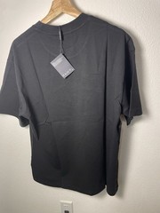 PRADA Black Cotton Graphic Embroidered T-Shirt Men’s Size L Crew Neck Short Sle…