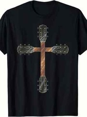 Christian Shirts for Men Guitar T Shirt – 100% Cotton, Breathable And Elastic