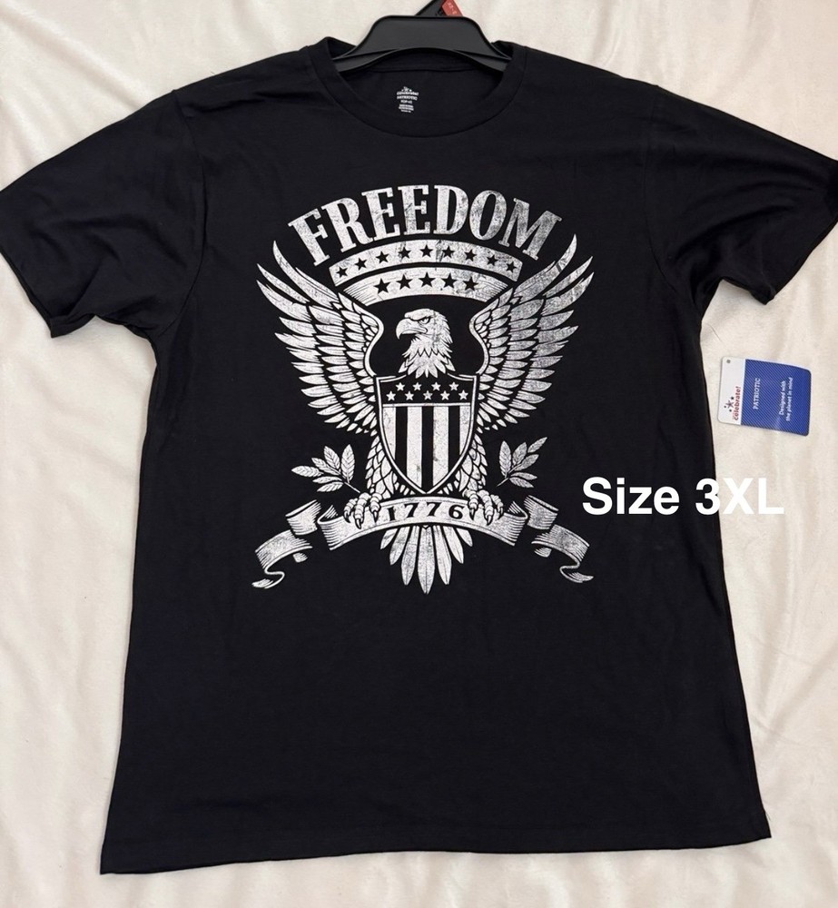 Way to Celebrate Men’s or Unisex 4th of July USA Freedom Eagle Graphic Tee,3XL