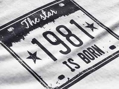 Men’s Graphic T-Shirt The Star Is Born in 1981 43rd Birthday Anniversary 43 Year