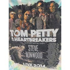 Hanes Tom Petty Heartbreakers Tour Shirt Mens L Tie Dye 2014 Live Steve Winwood