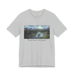 Estes Park Colorado T-Shirt Rocky Mountain Aliens Fly Fishing in the River