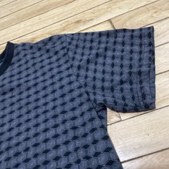 Eighth Avenue Geometric T Shirt Men M Gray Black Art Deco Cube Hexagon Diamond