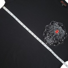 Red Ape Y2K Shirt Mens XXL Black Thermal Pullover Embroidered Streetwear Skater