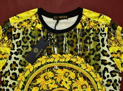 Versace Medusa Leopard Baroque Print T-Shirt Black Gold Style Tee Size 3XL