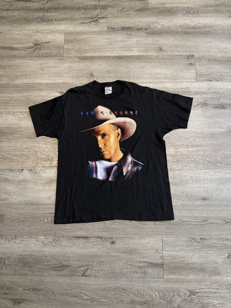 Vintage GARTH BROOKS Shirt Mens XL Fresh Horses Country Music Concert Tour 96