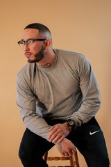 PRO5 Heavyweight T Shirt Mens Thick Cotton Blank Crewneck Streetwear Solid