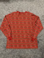 VTG Polo Ralph Lauren Aztec Henley 100% Cotton Made In USA Mens Size Large