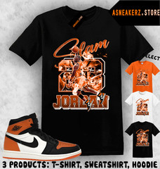 Tee Shirt Matching AJ 1 High Shattered Backboard Match Sneaker MJ Icon 23 Slam
