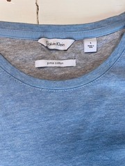 Calvin Klein Liquid Touch Men’s Blue Short Sleeve T-Shirt, L