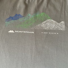 Monterrain Mountain Exploration Coordinates Outdoors Graphic Tshirt Tee S Small