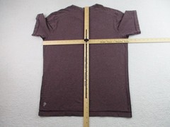 Public Rec Shirt Mens Medium Burgundy Heather V-Neck Pima Tencel Stretch Soft