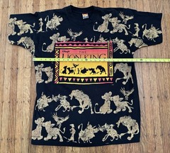 Vintage 90’s The Lion King Disney All Over Print T-Shirt OSFA Adult Jerry Leigh