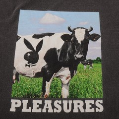 Pleasures Graphic T Shirt Mens XL Black Cow Print Streetwear (see photo for flaw