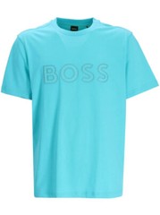 Hugo Boss Men’s Tee 1 Center Logo Short Sleeve T-Shirt, Turquoise