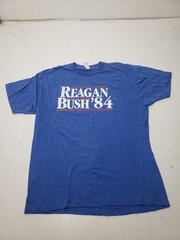 Tultex 241 Reagan Bush ’84 Blue Short Sleeve T-shirt Size XL Eureka Clothing Co