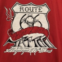 Vintage 90s Tattoo Shop Fine Line Route 66 Albuquerque NM Distressed T-Shirt XL