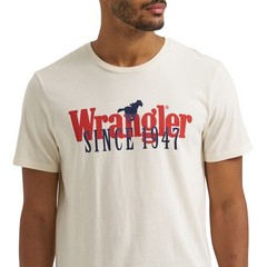 Wrangler Men’s Logo Graphic Egret White T-Shirt 112375735