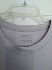 Port & Company Mens Long Sleeve UV Performance Crew Neck T-Shirt PC380LS GRAY