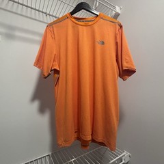 The North Face Men’s Short Sleeve T-Shirt Size Large, Orange, Outdoor Hiking