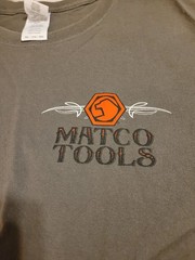 Men’s Gray With Orange Short Sleeved T-Shirt Size 3XL Matco Tools