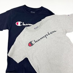 two Champion tees navy blue & gray T-shirts men’s SMALL athletic wear casual