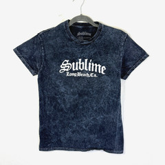 Sublime T-Shirt Men’s Size S Long Beach Boom Box Navy Mineral Wash SS Crewneck