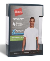 Hanes Mens Ultimate X-Temp Mesh Undershirt 4-Pack, S, White