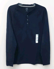 Old Navy Henley Raglan Long Sleeve Men’s Soft-Washed Blue Medium NWT
