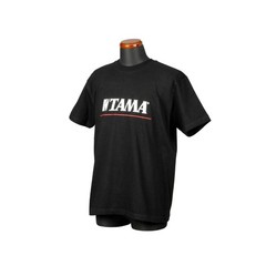 Tama Logo T-Shirt Black w/Red Line Small