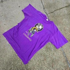 Vtg 90s BMW Motorcycle T Shirt Purple XL Racing Biker Dealer Beamer