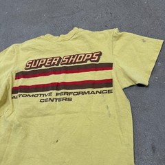 VTG 80s Paint Splatter Hi Cru Stedman T Shirt Mens M Super Shops Automotive Thin