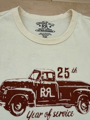 RRL Double RL Ralph Lauren Cream Cotton T shirt Mens size Medium