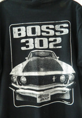 Mens Boss 302 Ford Mustang 50 Anniversary T Shirt Large New NWOT Black SS Cotton
