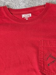 Duluth Trading Co Men’s XL Longtail T Shirt /Pocket Long Sleeve Deep Red Cotton