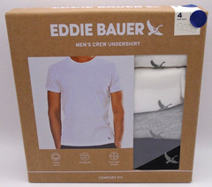 NEW MEN’S “EDDIE BAUER 4 PACK COTTON BLEND CREW NECK SHIRT UNDERSHIRT” Choose!