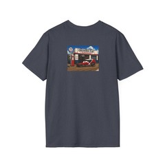 Checkered Flag Garage Retro Dirt Modified Race Car T-Shirt