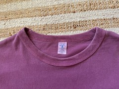 Velva Sheen Long Sleeve Pocket Tee Large Garment Dyed Plum