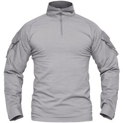 Men’s Tactical Hiking T-Shirt Long Sleeve 1/4 Zip Rip-Stop Shirt Casual Work Tee