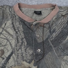 Vintage Ace Sportswear Made in USA Mens XL Camo Long Sleeve Collared Shirt