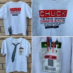 Chuck The Final Season Fall 2011 T Shirt Graphic Tee TV Television Show Size L