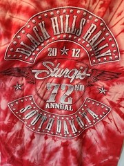 Red Tie Dye Black Hills Rally 2012 Sturgis 72nd Annual South Dakota