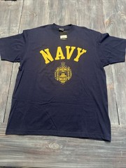 VTG US Naval Academy Mens Shirt XL Blue XL Navy NWT Gear For Sports Scientia