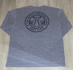 Salt Life TriBlend L/S Tee Navy The Catch Adult L Live Salty Saltlife NWT