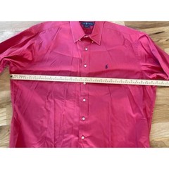 Mens POLO Pink Blake 100% cotton Long Sleeve Button Down Shirt sz XL