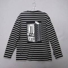 Pleasures Shirt Medium Black Stripe Logo Streetwear Into The Vortex Skater Indie