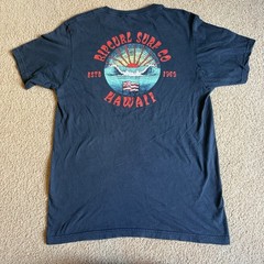 Rip Curl Hawaii Surf Graphic Print Blue Short Sleeve Crew Neck Men’s T-Shirt